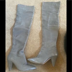 Loeffler Randall Grey over the knee boots